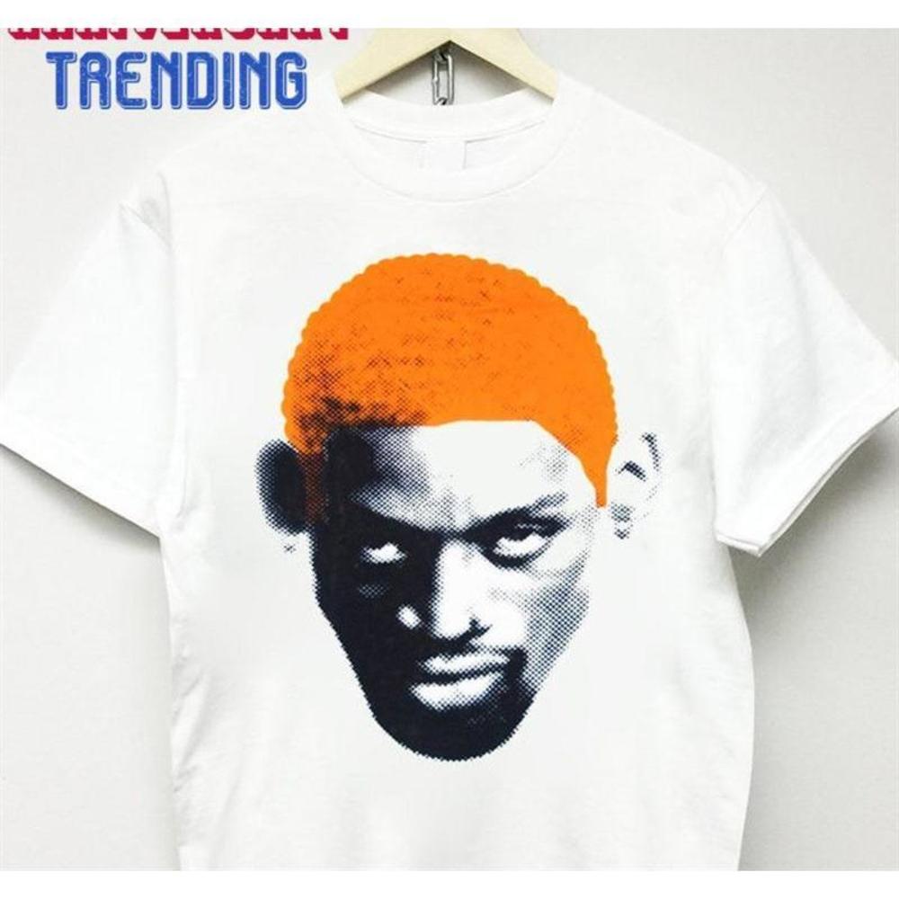 Dennis Rodman T Shirt Chicago Bulls Rap Tee Off White